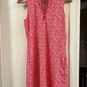 Tommy Bahama Racquet and Paddle Dress Golf red/white print, Size Small